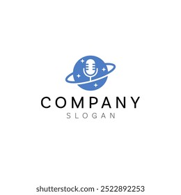 design vetorial do modelo de logotipo do podcast space