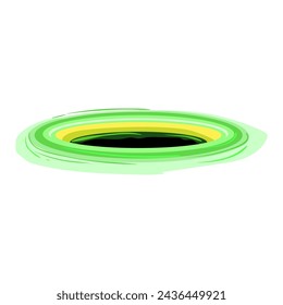 space portal vfx cartoon. magic green, fantasy lightspeed, hyperspace world space portal vfx sign. isolated symbol vector illustration