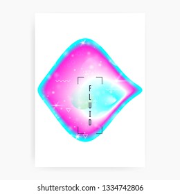 Space poster. 3d magic dreamer unicorn sparkles. Holographic gradients. Futuristic, Modern science template with planet, sun, deep fluid light. Space poster with galaxy universe shapes and stars.