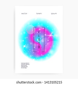 Space poster. Cosmic, Solar science banner with planet, sun, deep fluid light. 3d magic dreamer unicorn sparkles. Holographic gradients. Space poster with galaxy universe shapes and stars.