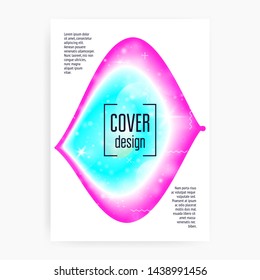 Space poster. Holographic gradients. Planetary, Modern science template with planet, sun, deep fluid light. 3d magic dreamer unicorn sparkles. Space poster with galaxy universe shapes and stars.