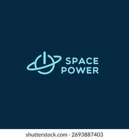 Plantilla de diseño de logotipo de energía espacial. Ilustración vectorial.