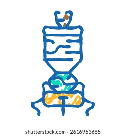 space probe aeronautical engineer doodle icon sketch vector. space probe aeronautical engineer sign. isolated symbol illustration