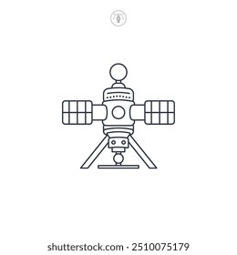 Space Probe icon symbol vector illustration isolated on white background