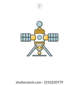 Space Probe icon symbol vector illustration isolated on white background