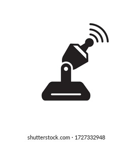 ilustración vectorial de glifo de icono de radar espacial. aislado en fondo blanco