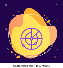 Space, radar icon - Vector. Spage concept illustration.abstract vector background