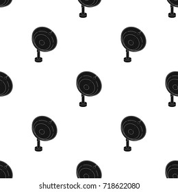 Space radar. Space technology single icon in black style vector symbol stock illustration web.