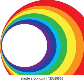 space and rainbow circle background