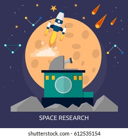 Space Research Conceptual Banner