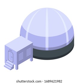Space research house icon. Isometric of space research house vector icon for web design isolated on white background
