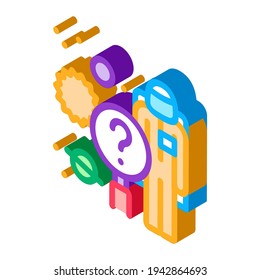 space researcher color icon vector. isometric space researcher sign. color isolated symbol illustration