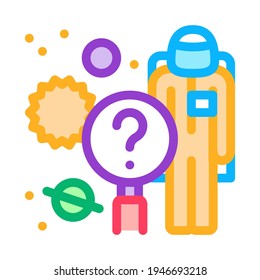 vector de icono de color del investigador espacial. signo del investigador espacial. ilustración de símbolo aislado