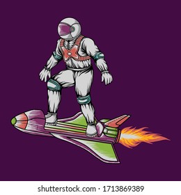 Space rider illustration, creative design, creative illustration.