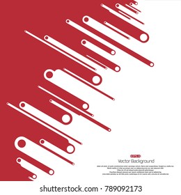 Space in right contrast red and white background with circle shape illustration vector, flying banner eps10