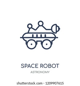 Space robot icon. Space robot linear symbol design from Astronomy collection.