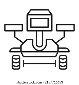 Space Robot Icon Or Simple Rover Robot Vector Illustration For Space Icon Or Logo Template