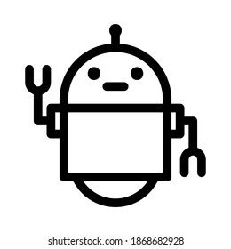 Space Robot icon. Vector concept illustration for design. Element for space design. Science space object