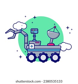 Space Robot illustration, Vector, Icon Isolated