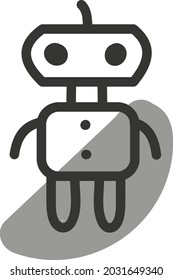 Space robot, illustration vector, on a white background.