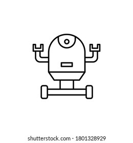 icono de la línea robot espacial. Los signos y símbolos se pueden utilizar para web, logotipo, aplicación móvil, interfaz de usuario, UX