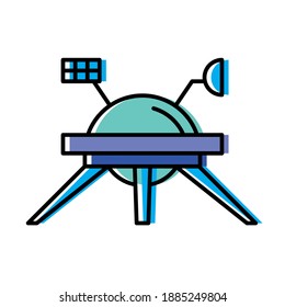 Space robot with satellite of universe cosmos and futuristic theme Vector illustration