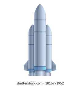Space robot ship icon. Cartoon of space robot ship vector icon for web design isolated on white background