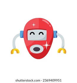 Space Robot vector colorful stickers Icon Design illustration. EPS 10 File 