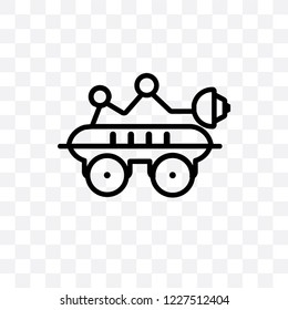 Space robot vector linear icon isolated on transparent background, Space robot transparency concept can be used for web and mobile