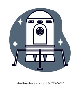 space robotic explorator isolated icon