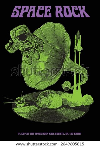 Space Rock Event Gig Poster Flyer Template