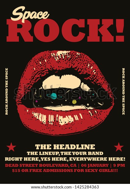 Space Rock Gig Poster\
Flyer Template