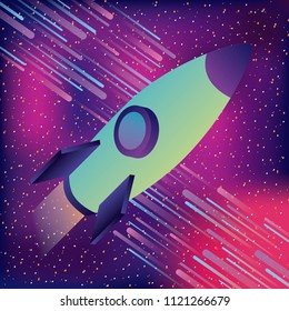 space rocket asteoids starry virtual reality