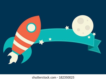 Space Rocket Banner