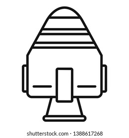 Space rocket capsule icon. Outline space rocket capsule vector icon for web design isolated on white background