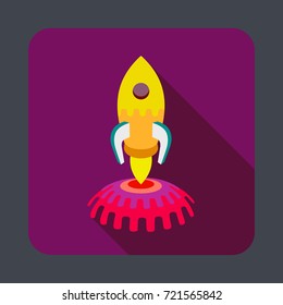Space rocket concept background. Cartoon illustration of space rocket vector concept background for web design