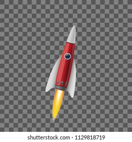 Space rocket concept. Illustrations isolated on transparent background. Creative idea for your design