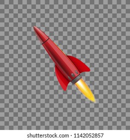 Space rocket concept. Illustrations isolated on transparent background. Creative idea for your design