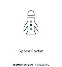 Space Rocket concept line icon. Linear Space Rocket concept outline symbol design. This simple element illustration can be used for web and mobile UI/UX.
