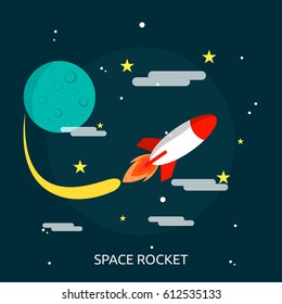 Space Rocket Conceptual Banner