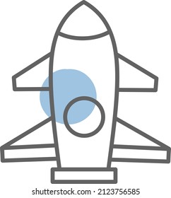 Space rocket in cosmos, illustration, vector on a white background.