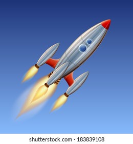 Space rocket, EPS 10, contains transparency