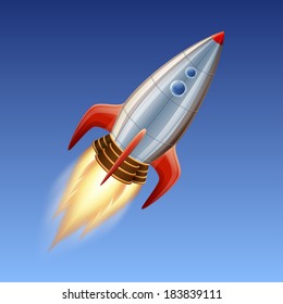 Space rocket, EPS 10, contains transparency