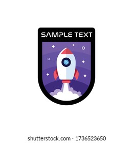 Space Rocket Explorer Badge Patch