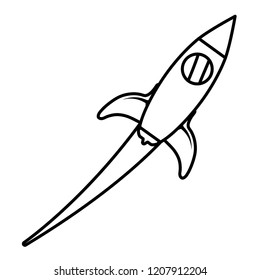 space rocket flying icon