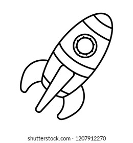 space rocket flying icon