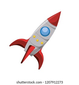 space rocket flying icon