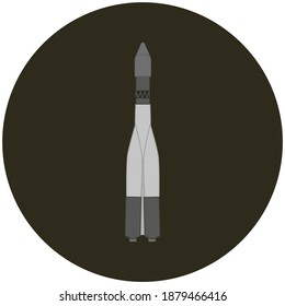 space rocket of the former soviet union. illustration for web and mobile design.