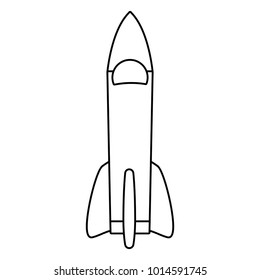 Space rocket icon