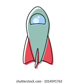 Space rocket icon